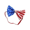 thumbnail image 6 of Qmyliery 2 Pcs Newborn Independence Day Outfits, Baby Girl Sleeveless Tie Up Pentagram Print Halter Romper with Pompom + Bowknot Headband, 6 of 8