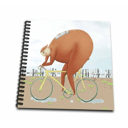 3dRose Funny man on a bike art designer original fun - Mini Notepad, 4 by 4-inch
