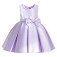 thumbnail image 4 of WhouRiu Girls Elegant Sleeveless Dress Wedding Birthday Party Gown Cute Bow Ruffle Princess Dresses, 4 of 8