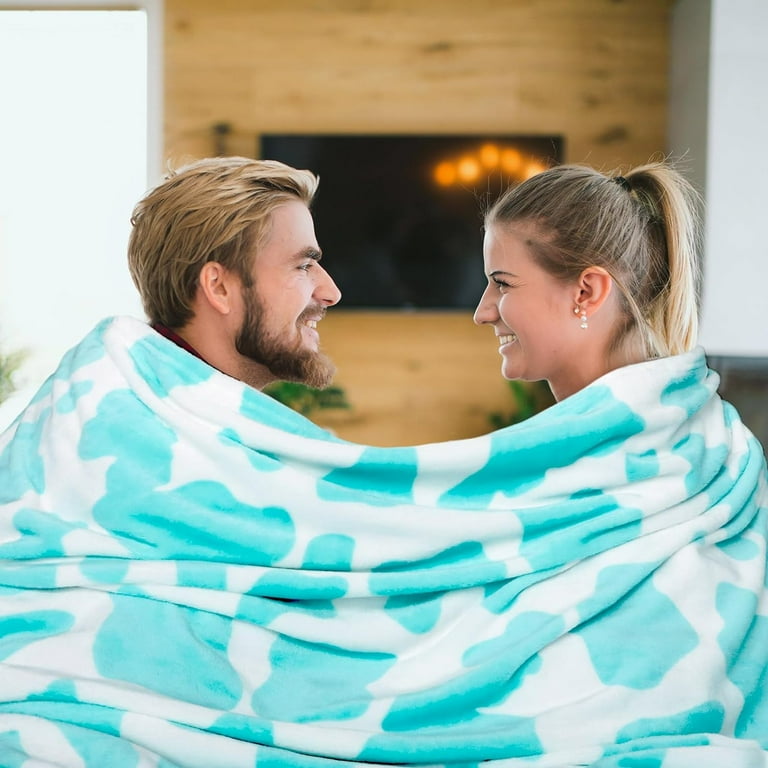 Fleece Throw Blanket Cyan Blue Soft Blankets Cute Teal Lightweight Fuzzy Blanket Light Turquoise Blue Gifts Decor Stuff for Girls Women Teen Couch Bed Walmart