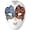 blue red, variant on Blue Red Peking Opera Mask Brooch, Traditional Chinese Lapel Pin, 1.10x1.57inch