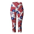 thumbnail image 4 of Pimfylm Yoga Pants Flare for Women's American 4Th of July Leggings(Red,S), 4 of 5