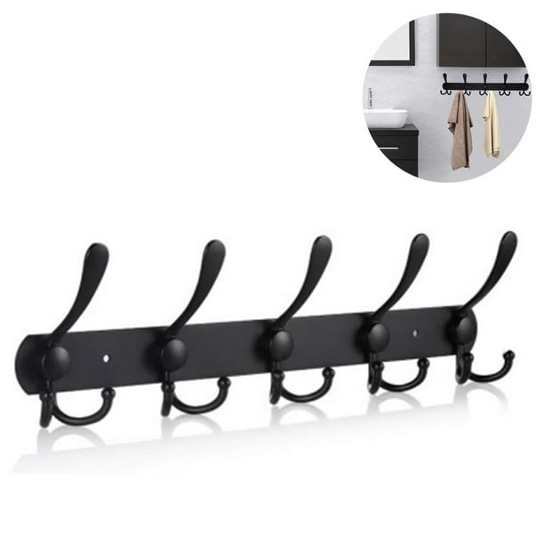Black Coat Hooks Wall Hook, Hooks for Hanging Coats Heavy Duty Wall Mount  Hooks with Screws & Anchors, for Backpack/Wall/Outdoor Towel/Clothes/Bag 