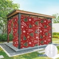 thumbnail image 6 of Outdoor Curtains for Patio Waterproof, Red Christmas Outdoor Privacy Panels Grommet, Xmas Tree Snowflake Stars Farmhouse Blackout Outside Curtains for Porch/Cabana/Pergola/Gazebo 54"x95", 2 Panels, 6 of 8