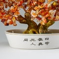 thumbnail image 5 of Genuine Carnelian Gemstone Bonsai Tree in Oval Ceramic Pot (8"), 5 of 5