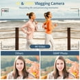 thumbnail image 6 of 4K Digital Camera for Photography Auto-Focus 56MP Vlogging Camera, Support 16X Digital Zoom 3 Inch 180° Flip Screen, Comes with 52mm Wide Angle & Macro Lens and 32G Memory Card a 1500mAH Battery, 6 of 10