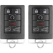 2 PACK KeylessOption Keyless Entry Remote Control Car Key Fob Replacement OUC6000066 for 2007-2014 Cadillac Escalade Chevy Suburban GMC Yukon