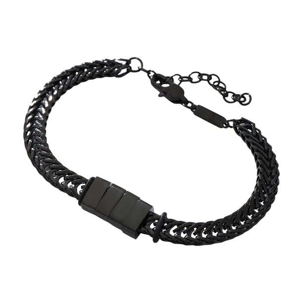 Pulsera de los hombres para el papá amante adolescente con 4 grabable personalizado de acero inoxidable pulsera de los hombres pulsera ajustable cumpleaños para el marido novio