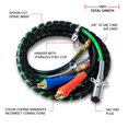 thumbnail image 2 of 15ft 3 in 1 ABS & Power Air Line Hose Kit Airline Air Hose Wrap 7 Way Electrical Cable Air Lines with Aluminum Extension Handles and Emergency Glad Hands for Semi Truck Trailer Tractor, 2 of 8