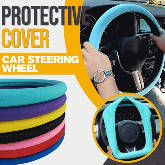 Iumwxz Plates Car Steering Wheel Cover Non-Slip Wear-Resistant Car Steering Wheel Protective Cover Universal Steering Wheel Cover Assiette Jetable Coffee Silica Gel Rollbacks on Essentials