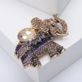 thumbnail image 5 of Wiywef Women Elephant Brooche Crystal Animal Badgee Lapel Pin Dress Accessories Alloy Clothe Decoration Luxury Jewelry Gifts, 5 of 7
