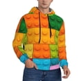thumbnail image 2 of Naloa Colorful Building Blocks Men's Casual Hooded Collar Drawstring Hoodies Pullover Sweatshirts Casual Long Sleeve Shirts-3X-Large, 2 of 7