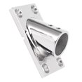 thumbnail image 4 of Base Rectangulaire en Acier Inoxydable 45 Degrés Rail de Main Durable pour Bateaux 22mm, 4 of 5