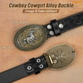 thumbnail image 4 of WHIPPY Men Western Cowboy Leather Belt Women Cowgirl Embossed Leather Belt for Jeans, 4 of 6