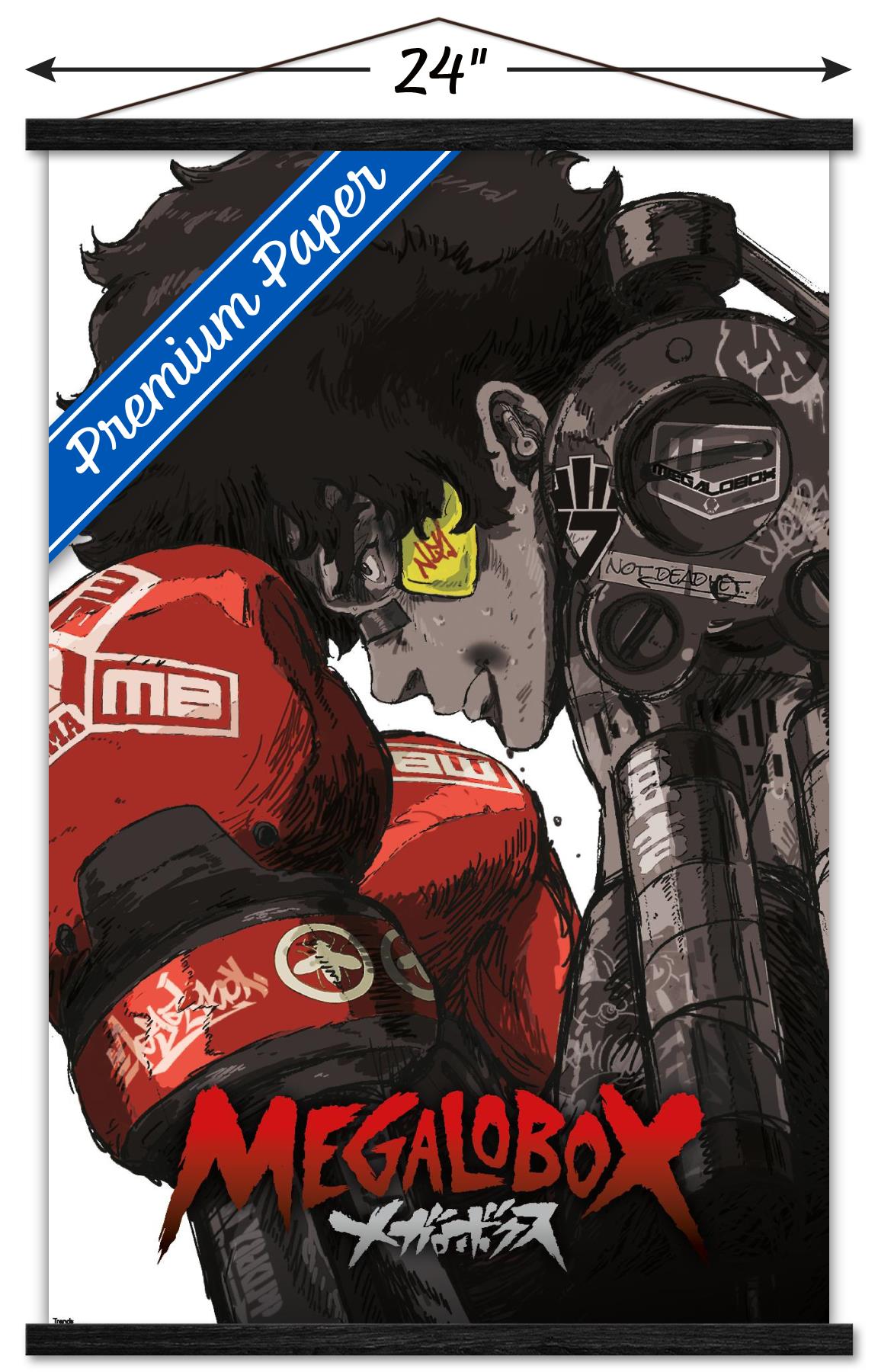 Megalobox - Key Art Wall Poster with Wooden Magnetic Frame, 22.375" x 34"