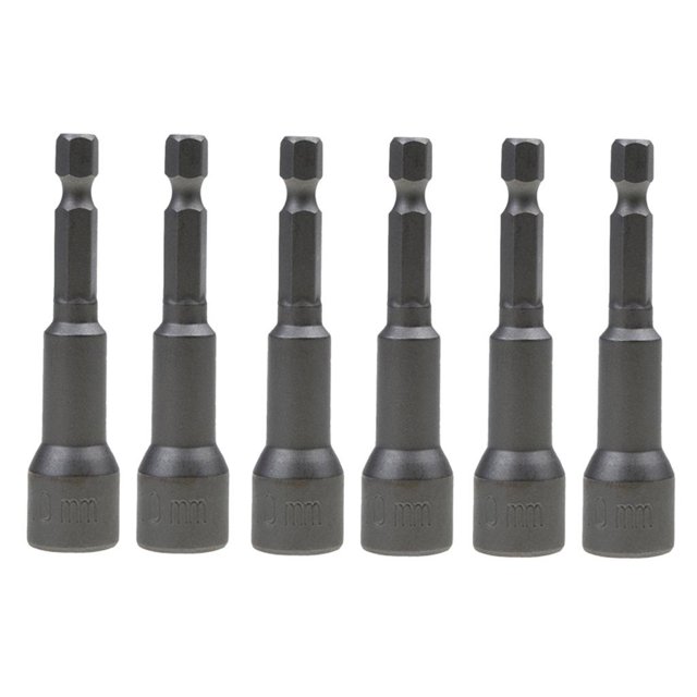 Adaptador de broca de vástago hexagonal De Brocas Magnéticas Para Tuercas De 6 Piezas, 1/4 ", Enchufe Hexagonal Mm