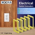 thumbnail image 2 of Single Gang Receptacle Outlet Box Extenders 1/4",Include 2Screws (6-32 x 1.25),Box Extenders Electrical for Electrical Outlet Box & Electrical Outlet Switches, Yellow (Pack of 1), 2 of 6