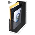 thumbnail image 3 of YBM Home Metal Wall Mount Magazine Rack File Holder for Home and Office, 12” x 10” x 4.5” Black, 3 of 8
