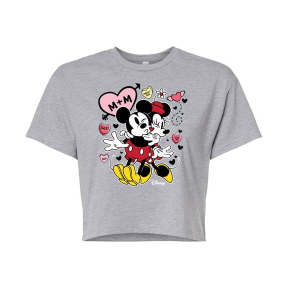 Disney - Mickey Minnie Heart - Cropped Tee