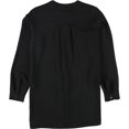 thumbnail image 2 of Alfani Womens Solid Button Up Shirt black S, 2 of 2