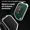 thumbnail image 6 of for Jeep Key Fob Cover, Leather+Zinc Alloy Key Fob Case for 2018-2025 Wrangler JL JLU Rubicon, 2020-2025 Gladiator JT Sahara JLU Flip Key Fob, 6 of 9