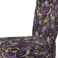 thumbnail image 4 of Designart "Regal Damask In Gold And Purple II" Purple Marble Upholstered Accent Chair - Glam Arm Chair For Living Room, 4 of 5
