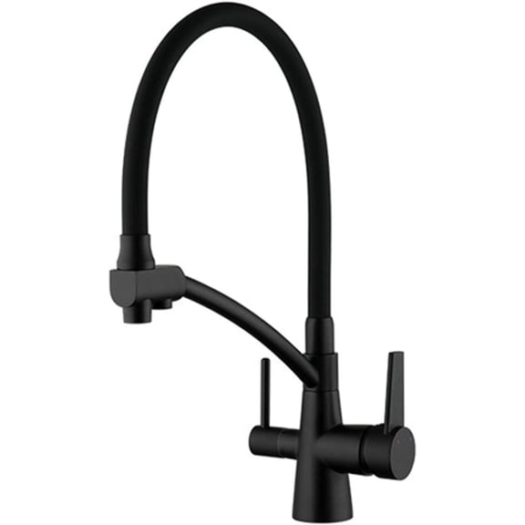 Kitchen Sink Faucet, Black Filter Drinking Water Mixer Crane Purification Kitchen Hot and Cold Mixer Faucet Tap