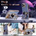 thumbnail image 3 of Phone 14 Pro Case Astronaut Cute Girls Women Girly Unique Phone Cases with Hidden Stand Kickstand 6D Design with Camera Lens Protector Cover for 14 Pro 6.1'', 3 of 11