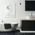 thumbnail image 2 of Stupell Industries Toilet Paper Roll Patent Black And White Bathroom Design Canvas Wall Art by Lettered and Lined, 2 of 6