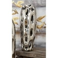 thumbnail image 2 of DecMode 16" Silver Ceramic Vase with Cut Out Designs, 2 of 8