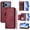 Purple, variant on For iPhone 16 Pro Max 6.9-inch Wallet Case for Women Men Multi-Card Slots Zipper Wallet Leather Phone Case,Black,For iPhone 16 Pro Max