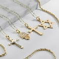 thumbnail image 5 of Classic Simple 14K Yellow Gold Holy Cross Pendant Necklace 16" Chain, 5 of 6