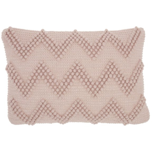 Tea Pink Chevron Detail Lumbar Pillow