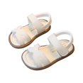 thumbnail image 3 of Willtoo Girl's Adjustable Ankle Strap Flat Sandals Summer H Band Princess Shoes Outdoor Birthday Party Dress Up Sandals, 3 of 5
