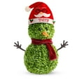 thumbnail image 4 of Snowman Christmas Tree - Topiary Outdoor,21.65 Inch Topiary Trees Artificial Outdoor,Faux Boxwood Bush Plants,Fake Cedar Potted With Ground Spike, 4 of 6
