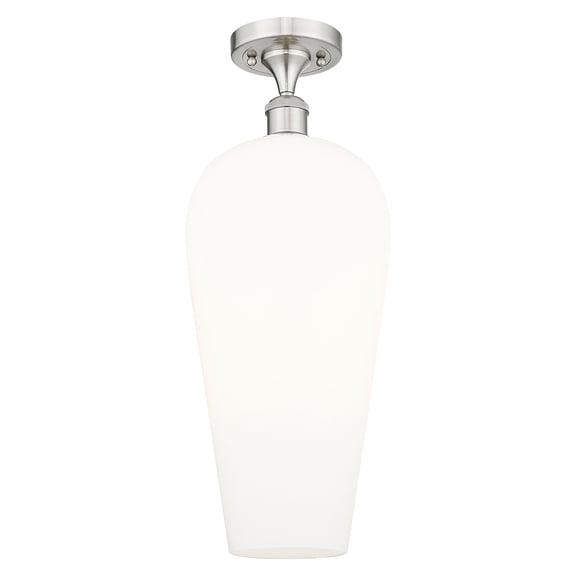 Innovations Lighting 516-1C-SN-G456-8WH Chelsea 8" Wide Semi-Flush Ceiling Fixture - White