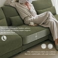 thumbnail image 2 of Oversized Sectional Sofa with Reversible Chaise,120" W 5-seat Armless Convertible L-shaped Couch for Living Room,Green, 2 of 7