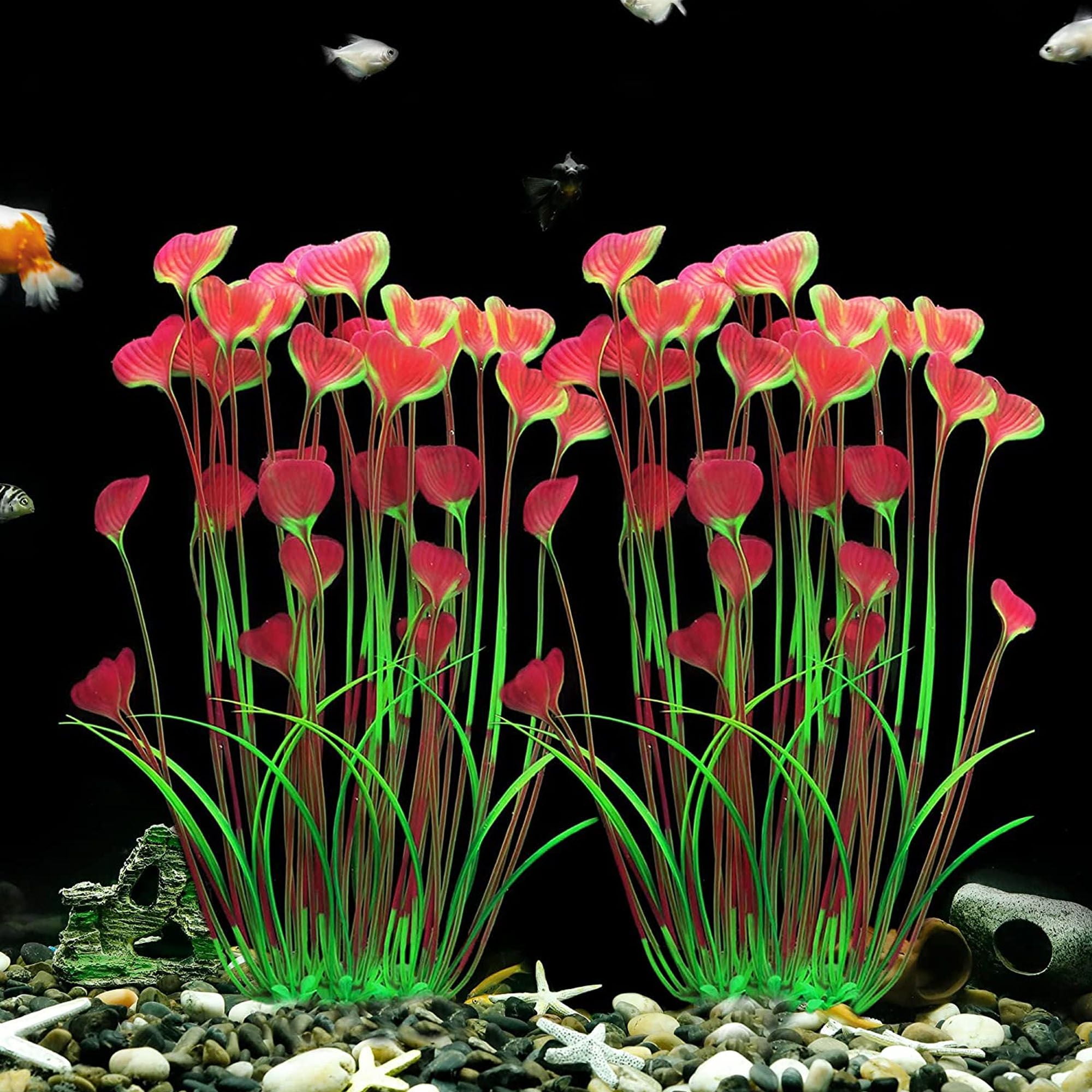 Deago 15.7 Inch Large Aquarium Plants Artificial Plastic Fish Tank