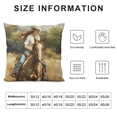 thumbnail image 5 of Orinice Horse Graphic Decorative Throw Pillow Cover for Home Couch Living Room Bed Sofa 24x24in, 5 of 5