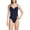 Deep Sea Navy, variant on Women's Petite Sculpting Suit Targeted Control Draped High Leg One Piece Swimsuit