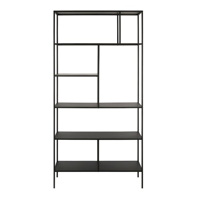 Henn&Hart 36" Blackened Bronze Metal Bookcase