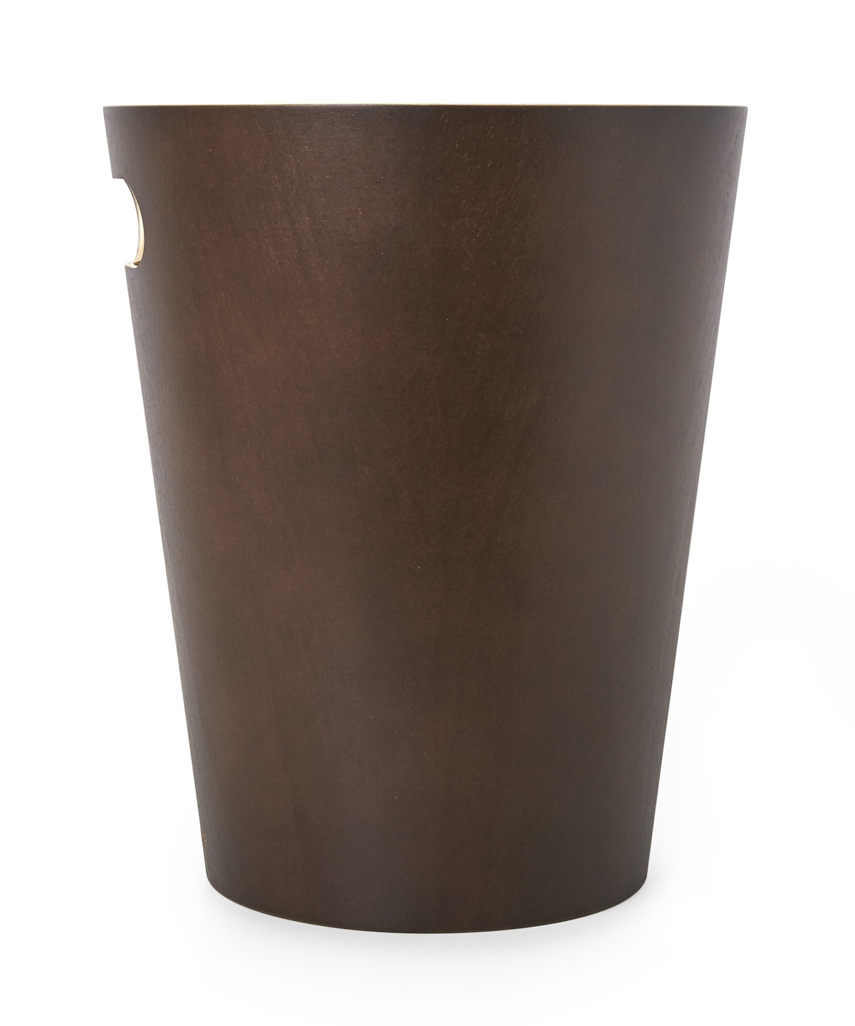 Umbra 2 gal Woodrow Wood Open Top Bathroom, Bedroom, Office Trash Can, Espresso