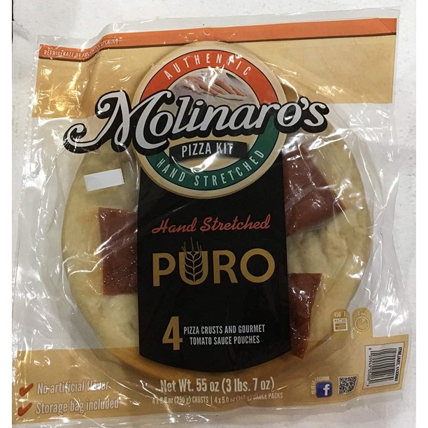 Molinaro S Pizza Kit Hand Stretched 4 Pizza Crusts And 4 Gourmet Tomato Sauce Pouches 55 Ounces Walmart Com Molinaro S Pizza Kit Hand Stretched 4 Pizza Crusts And 4 Gourmet Tomato Sauce Pouches 55 Ounces Walmart Com