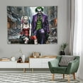 thumbnail image 4 of Joker Harley Quinn Movie Tapestry Luxury Wall Hanging Tapestries Decoration For Living Room Bedroom Dormitory Mural Blanket Wall Art Tapestry, 4 of 8