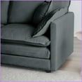 thumbnail image 5 of Modern Gray Chenille Modular Sectional Sofa - 5-Seater Convertible U-Shaped Couch with Ottoman for Living Room, 5 of 11
