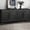 Black, variant on Black Frame Accent Cabinet With Vintage White Door Designs Large Faceted And Spliced Doors
