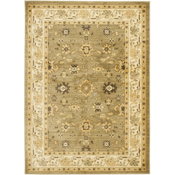 SAFAVIEH Heirloom Collection HLM1738-5211 Green/Creme Rug