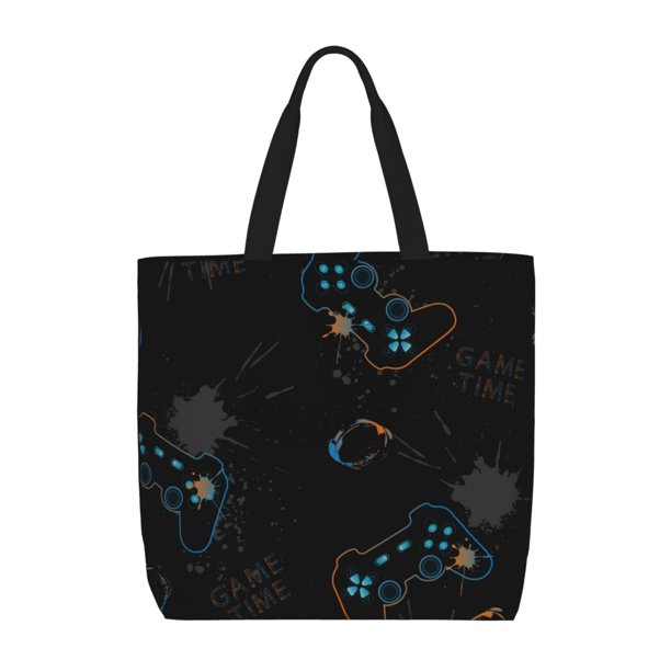 Easygdp Game Time Bolsa Tote para Mujer, Bolso de Hombro para Trabajo, Playa, Viajes, Compras y Supermercado