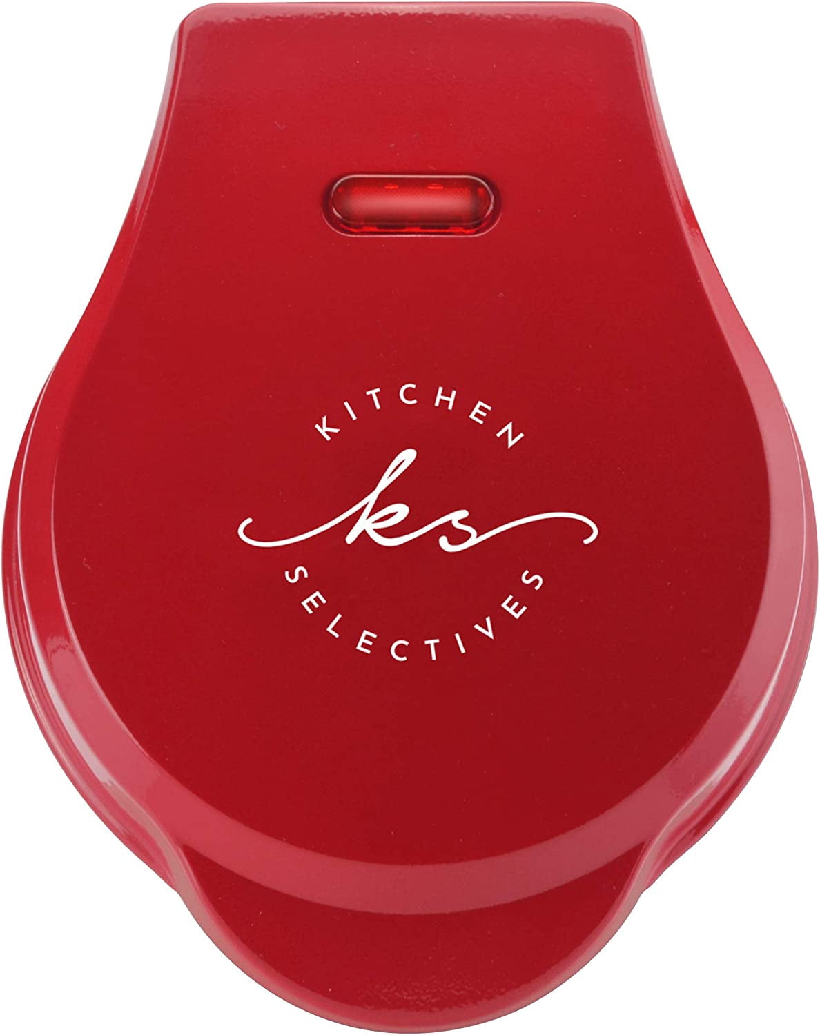 Kitchen Selectives Electric Mini Waffle Maker, Red