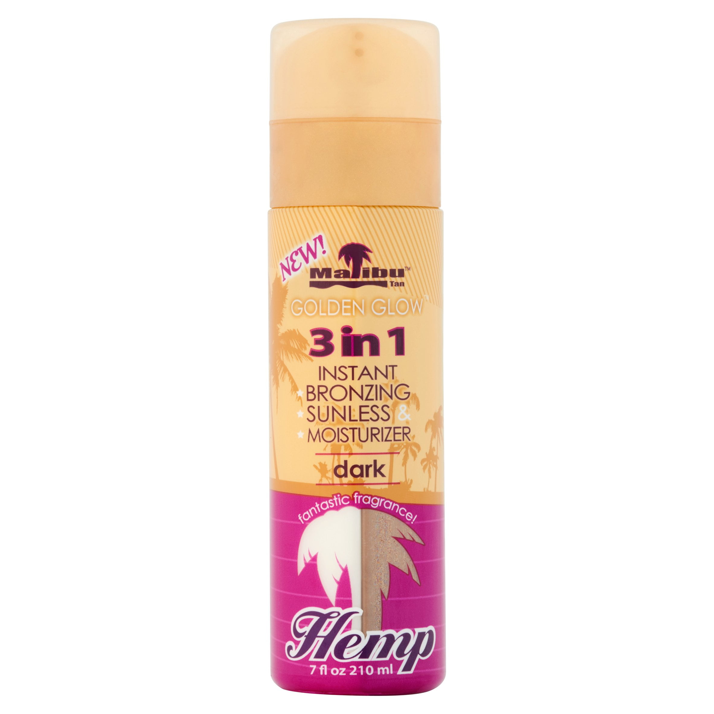 Malibu Tan Hemp Golden Glow 3 in 1 Dark Instant Bronzing Sunless